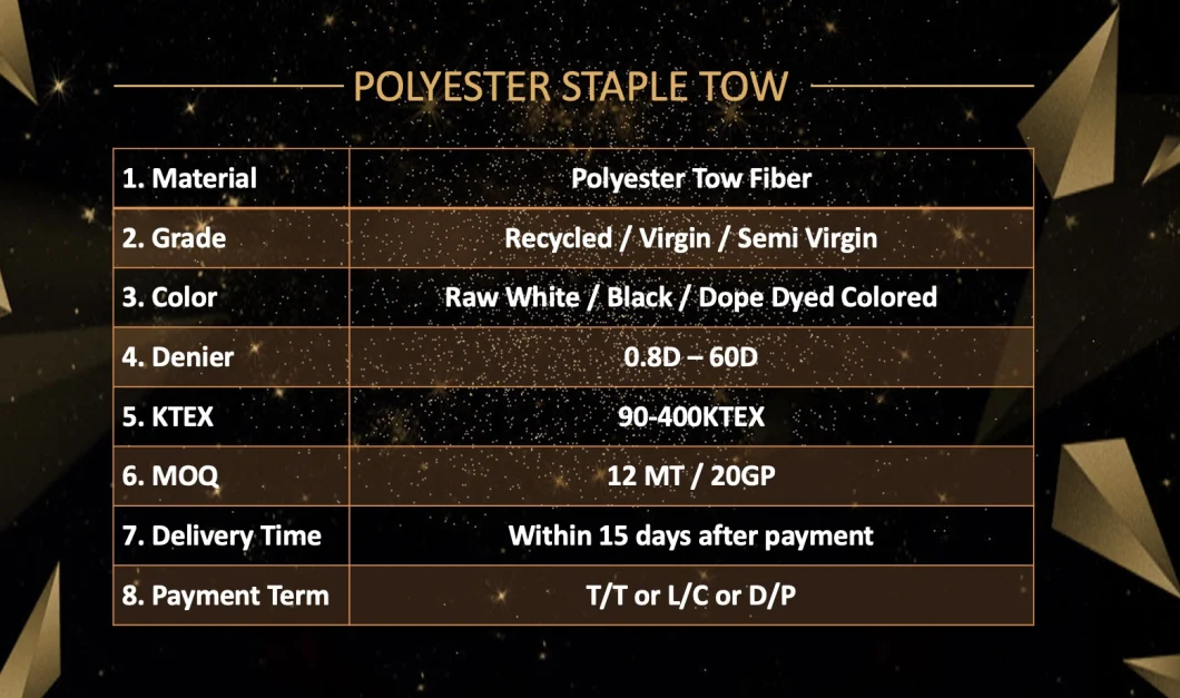 100% Recycled Polyester Fiber Tow