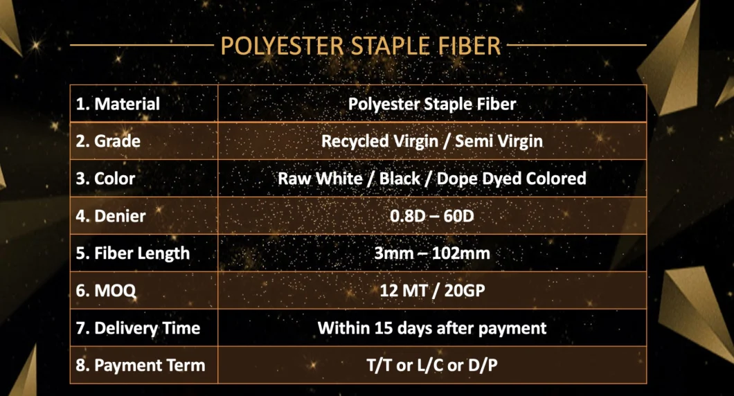 Hollow Conjugated Siliconized Polyester Staple Fibers