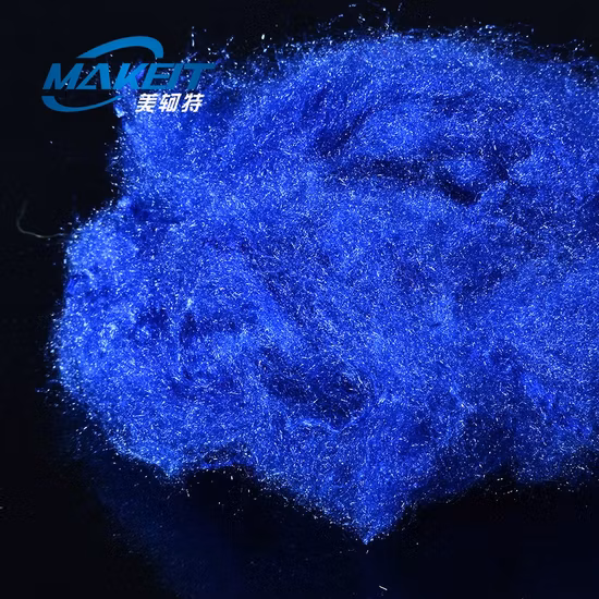 Solide recycelte 100 % farbige Polyester-Stapelfaser, hochwertig silikonisiert