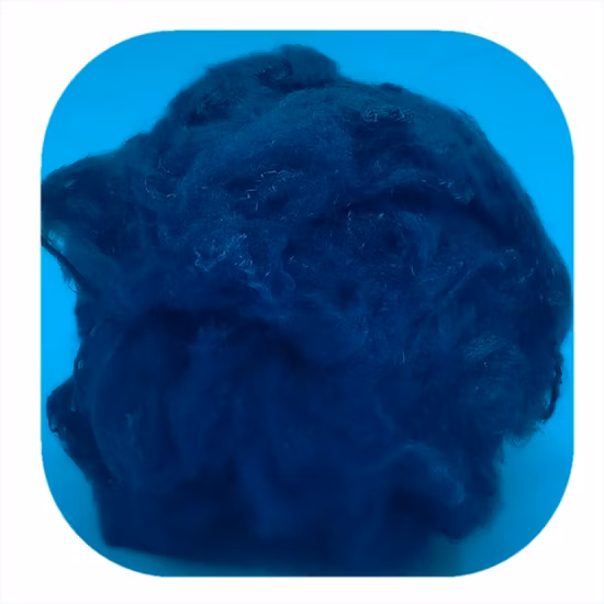 Polyester-Stapelfaser in Dunkelblau